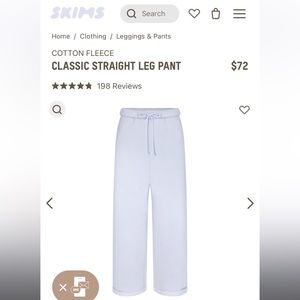 SKIMS periwinkle cotton fleece sweat set